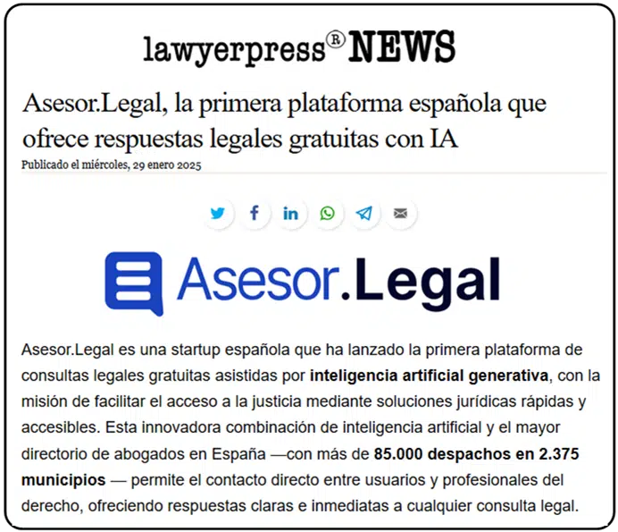 Abogados en Asesor.Legal | Asesoría legal para Directorio de Abogados y Respuestas legales gratuitas con IA Noticia Asesor.Legal en Lawyerpress