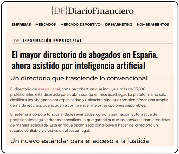 Abogados en Asesor.Legal | Asesoría legal para Directorio de Abogados y Respuestas legales gratuitas con IA Noticia Asesor Legal Diario financiero